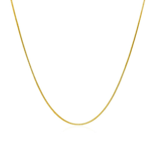 14k Yellow Gold Round Snake Chain 0.9mm | Richard Cannon Jewelry
