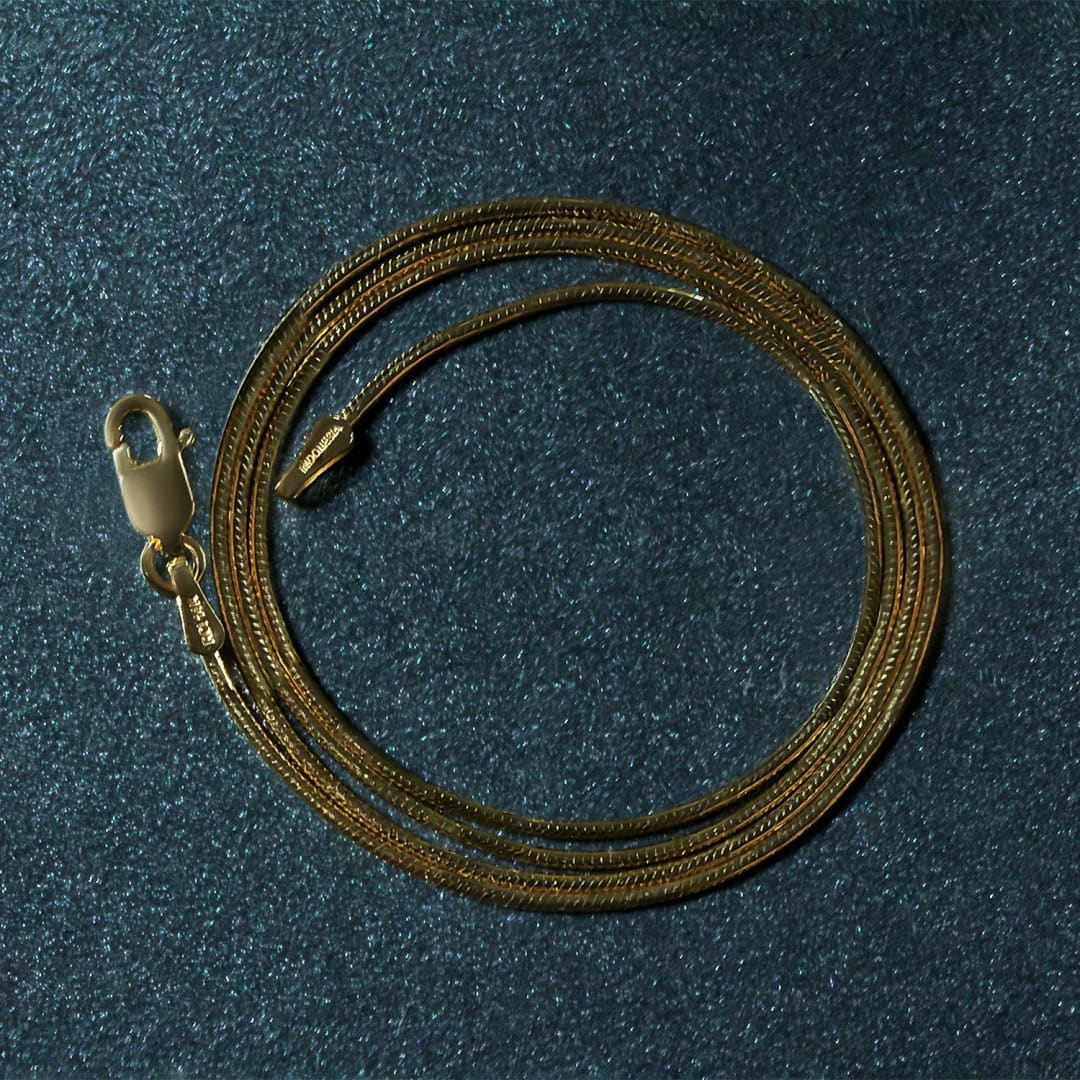 14k Yellow Gold Round Snake Chain 0.9mm | Richard Cannon Jewelry