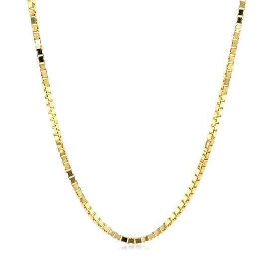 14k Yellow Gold Semi Solid Box Chain (1.80 mm) | Richard Cannon Jewelry