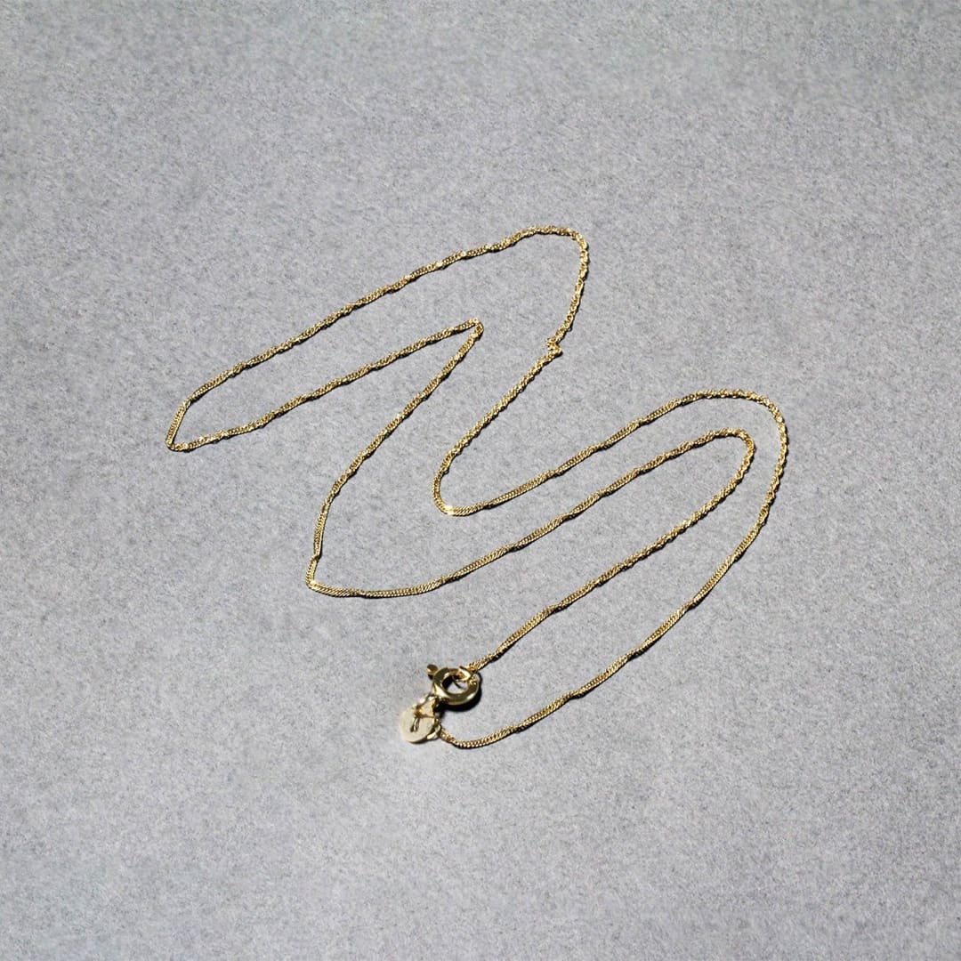 14k Yellow Gold Singapore Chain 0.8mm | Richard Cannon Jewelry