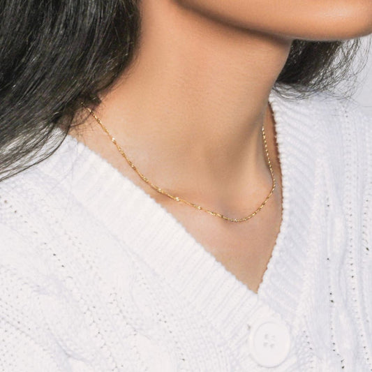 14k Yellow Gold Singapore Chain 1.5mm | Richard Cannon Jewelry