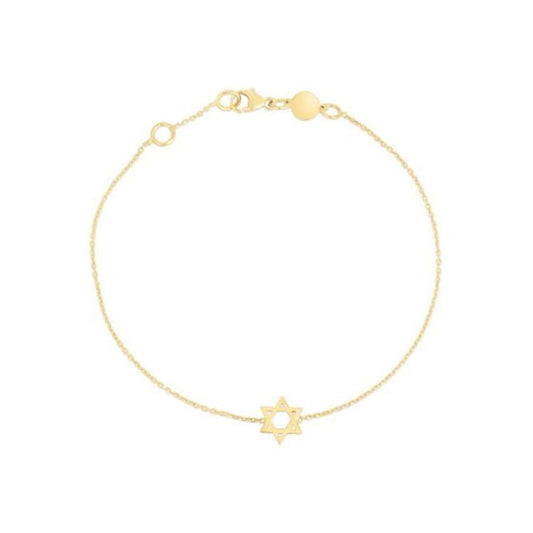 14k Yellow Gold Star of David Bracelet | Richard Cannon Jewelry