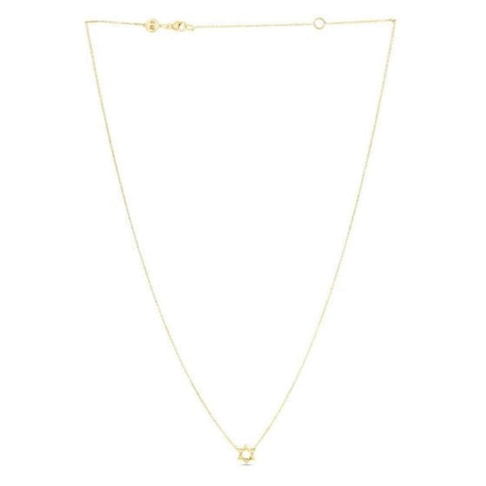 14k Yellow Gold Star of David Necklace | Richard Cannon Jewelry