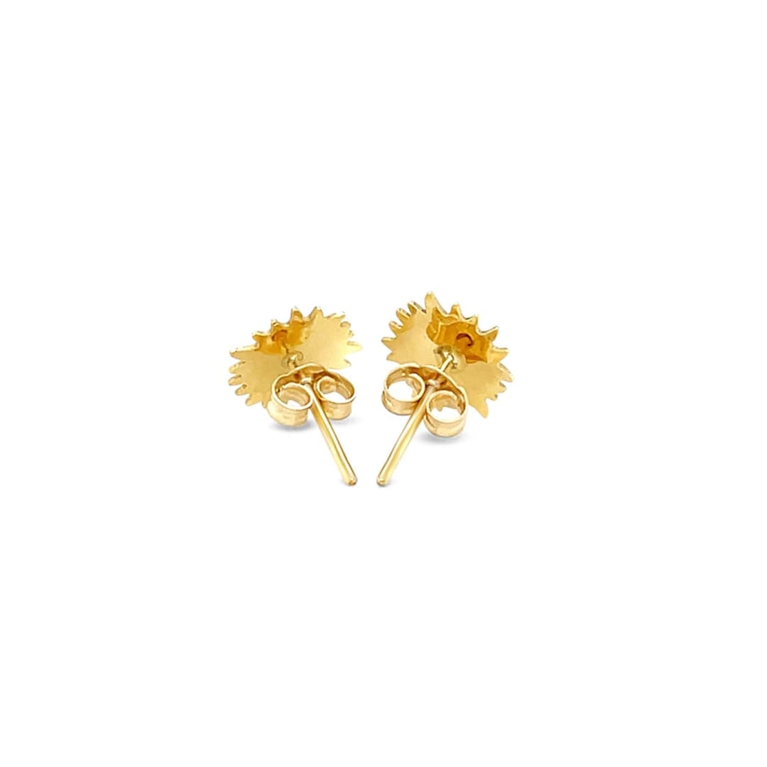 14K Yellow Gold Sun Earrings | Richard Cannon Jewelry