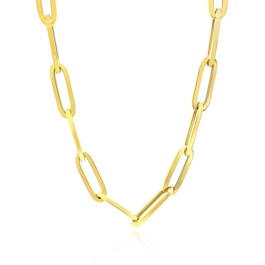 14K Yellow Gold Wide Paperclip Chain (6.1mm) | Richard Cannon Jewelry