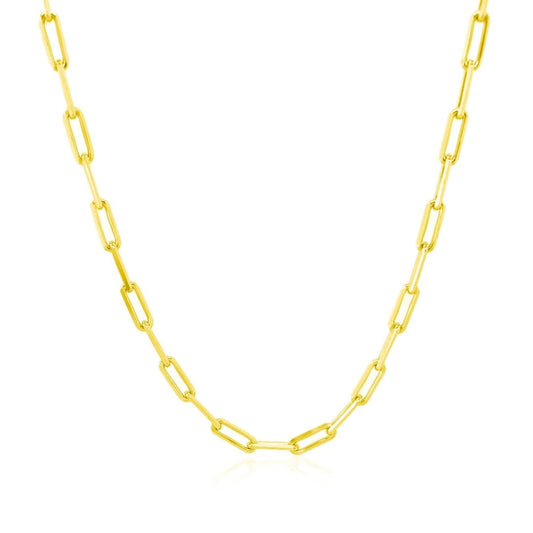 18K Yellow Gold Paperclip Chain (2.5mm) | Richard Cannon Jewelry