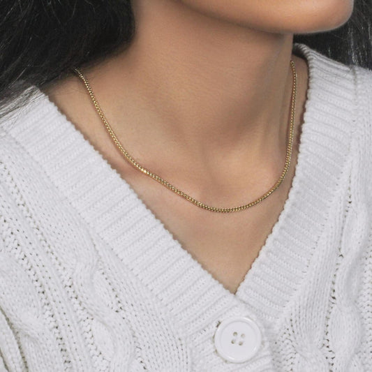 2.2mm 14k Yellow Solid Gold Diamond Cut Round Franco Chain | Richard Cannon Jewelry