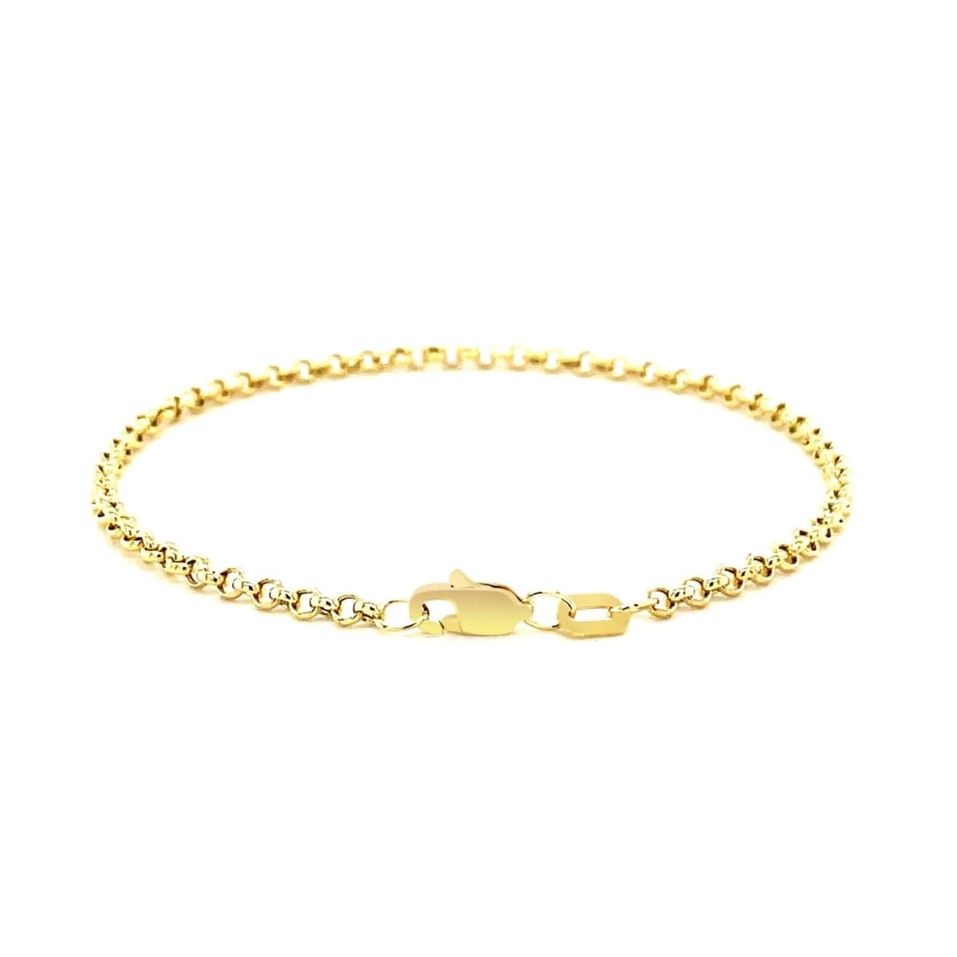 2.3mm 14k Yellow Gold Rolo Bracelet | Richard Cannon Jewelry
