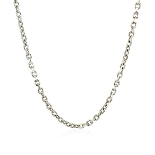2.3mm Sterling Silver Rhodium Plated Cable Chain | Richard Cannon Jewelry