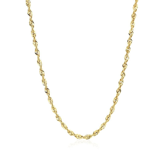 2.5mm 14k Yellow Gold Light Rope Chain | Richard Cannon Jewelry