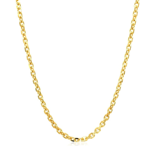 2.6mm 14k Yellow Gold Diamond Cut Cable Link Chain | Richard Cannon Jewelry