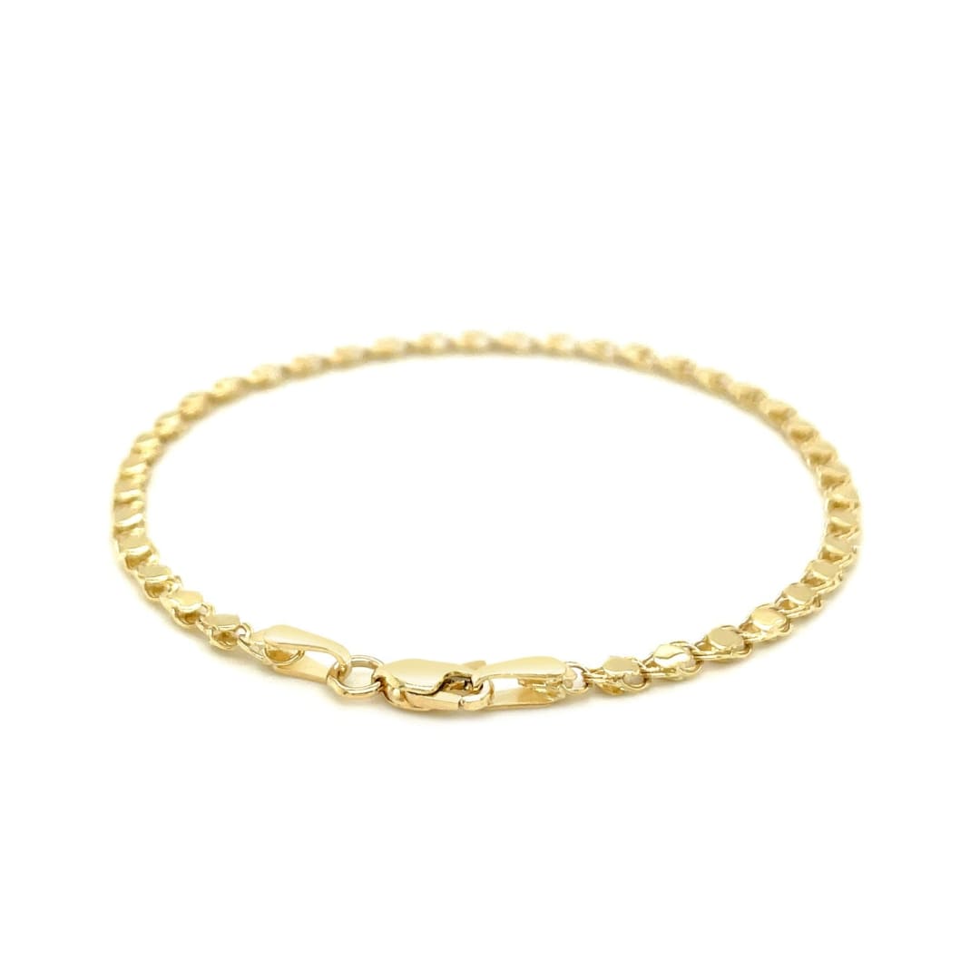 2.9mm 14k Yellow Gold Heart Bracelet | Richard Cannon Jewelry