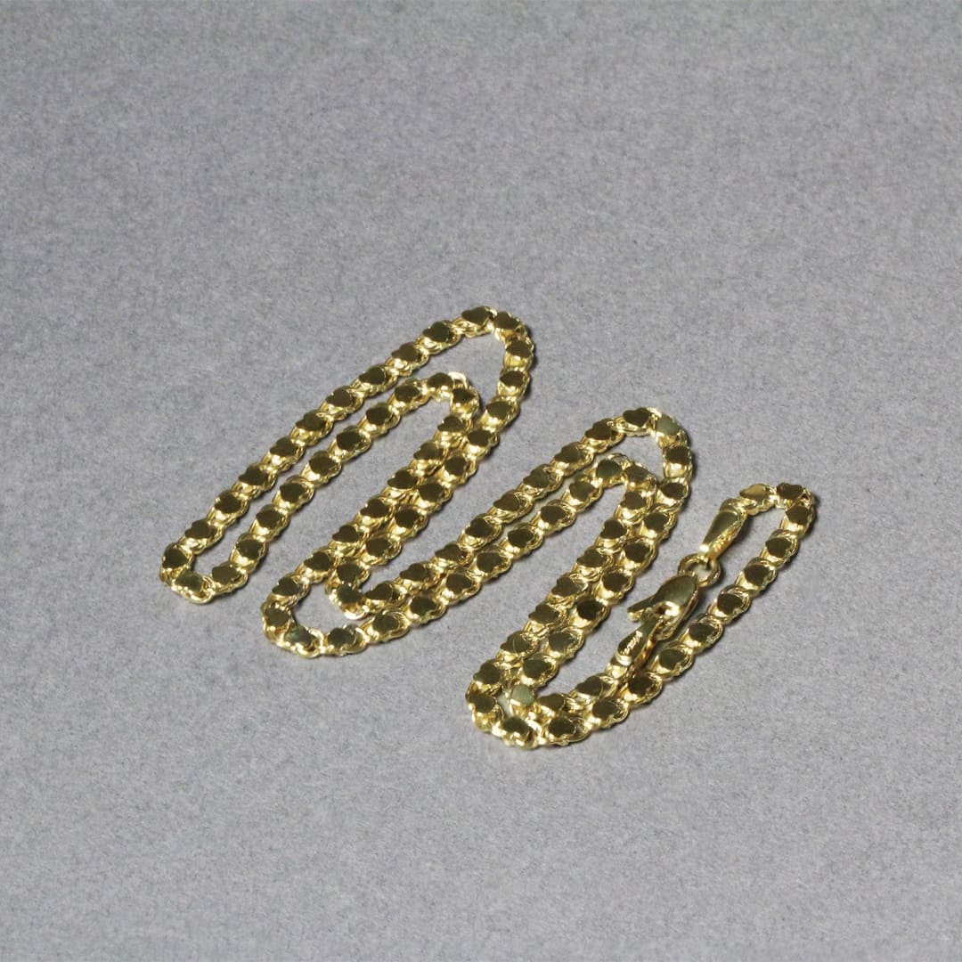 2.9mm 14k Yellow Gold Heart Chain | Richard Cannon Jewelry