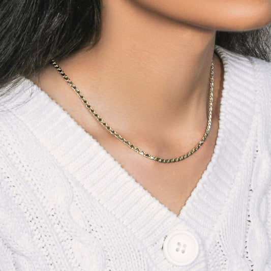 2.9mm 14k Yellow Gold Heart Chain | Richard Cannon Jewelry