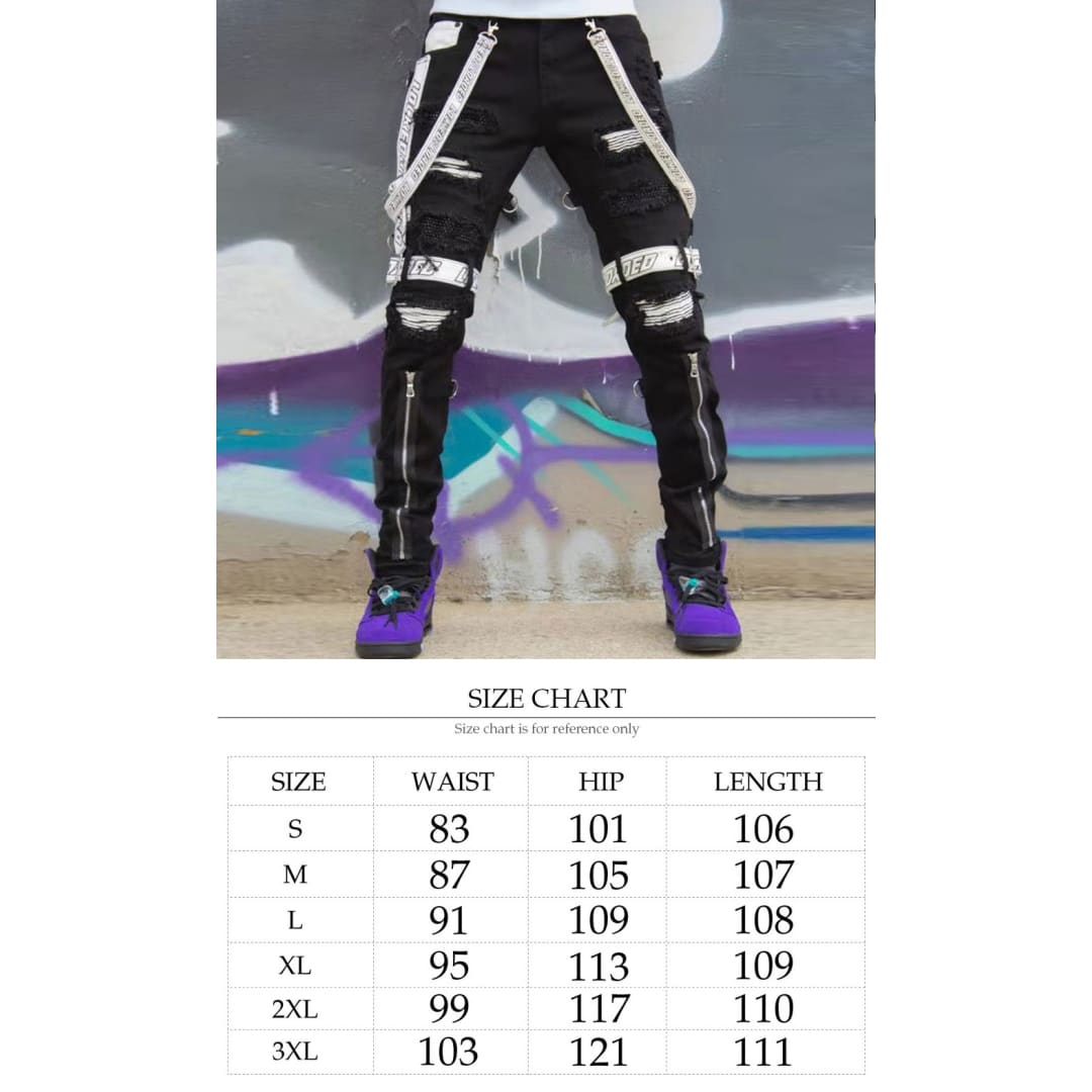 2033 Futuristic Black Jeans | The Urban Clothing Shop™