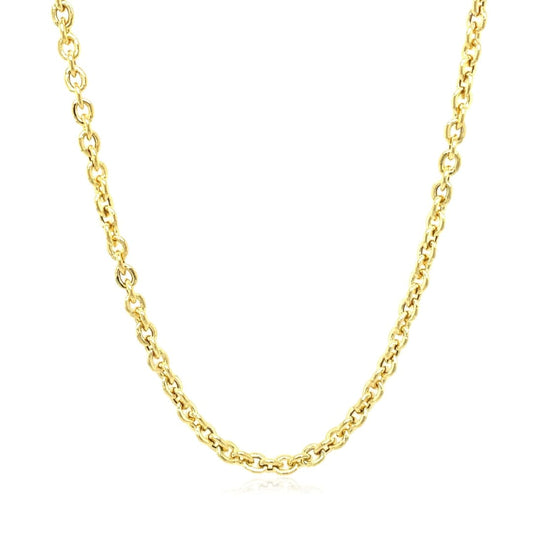 3.0mm 14k Yellow Gold Forsantina Lite Cable Link Chain | Richard Cannon Jewelry