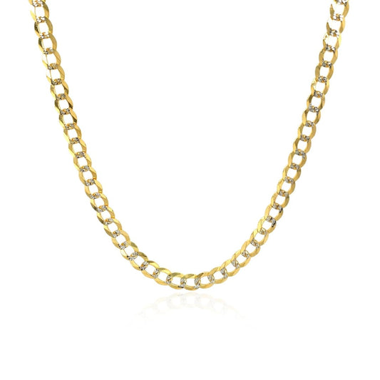 3.2 mm 14k Two Tone Gold Pave Curb Chain | Richard Cannon Jewelry