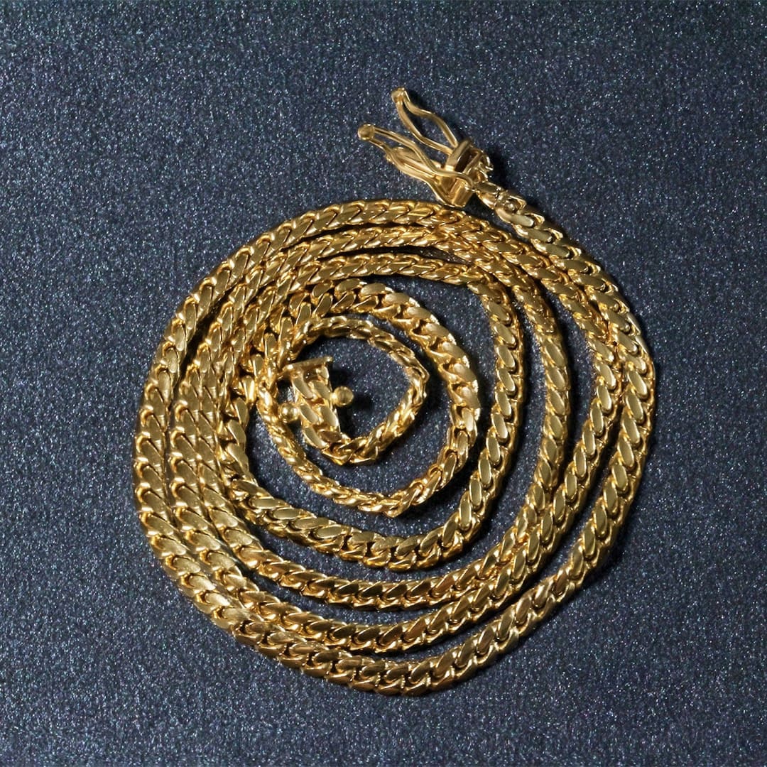 3.2mm 10k Yellow Gold Classic Solid Miami Cuban Chain | Richard Cannon Jewelry