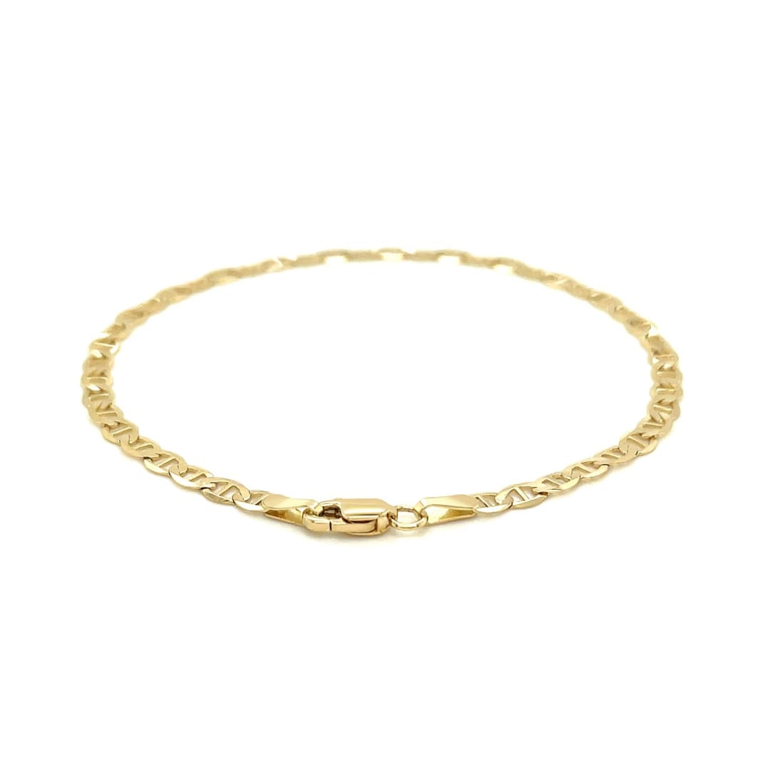 3.2mm 14k Yellow Gold Mariner Link Bracelet | Richard Cannon Jewelry