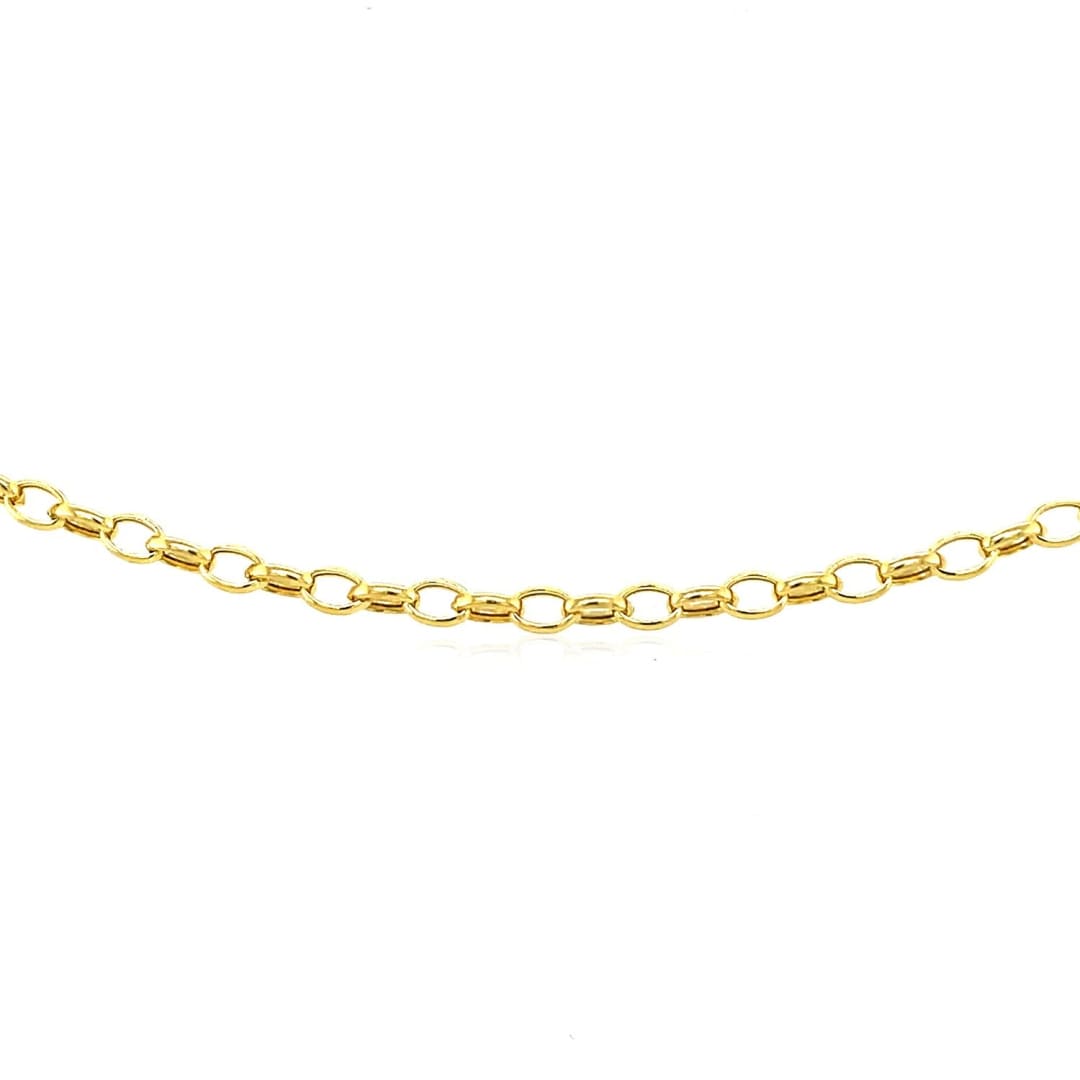 3.2mm 14k Yellow Gold Oval Rolo Bracelet | Richard Cannon Jewelry