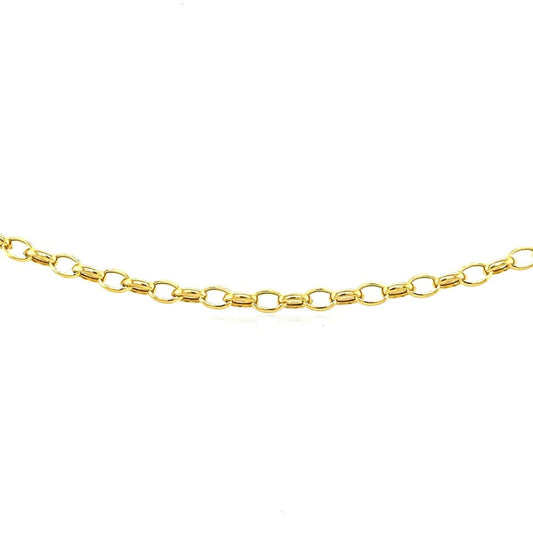 3.2mm 14k Yellow Gold Oval Rolo Bracelet | Richard Cannon Jewelry