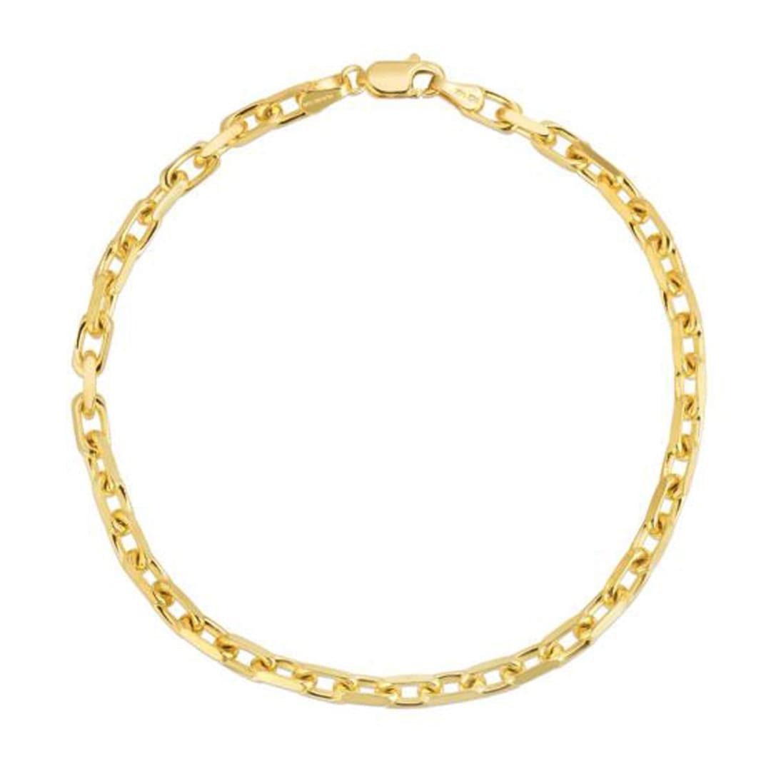 3.6mm 14k Yellow Gold French Cable Chain Bracelet | Richard Cannon Jewelry