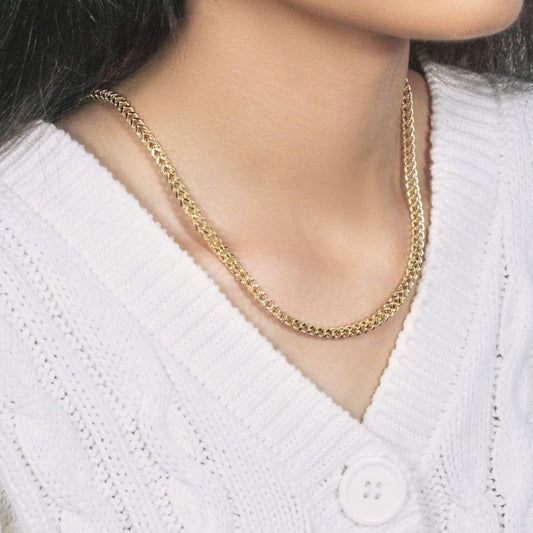 3.9mm 14k Yellow Gold Square Franco Chain | Richard Cannon Jewelry