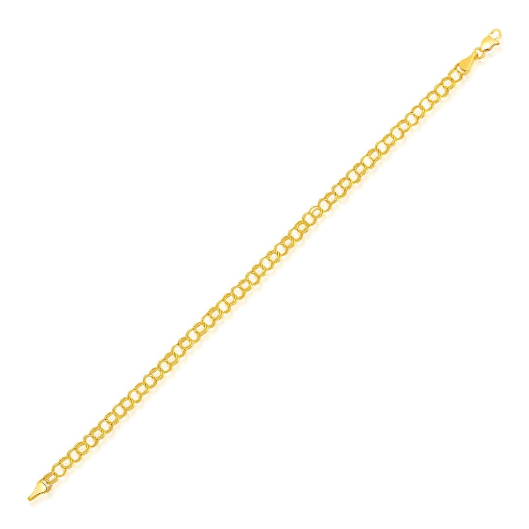 4.0 mm 14k Yellow Gold Lite Charm Bracelet | Richard Cannon Jewelry