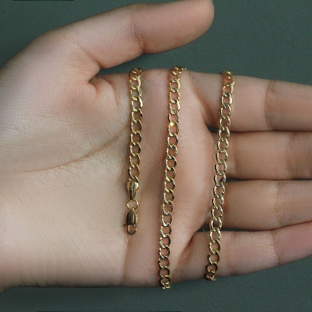 4.4mm 10k Yellow Gold Curb Chain | Richard Cannon Jewelry