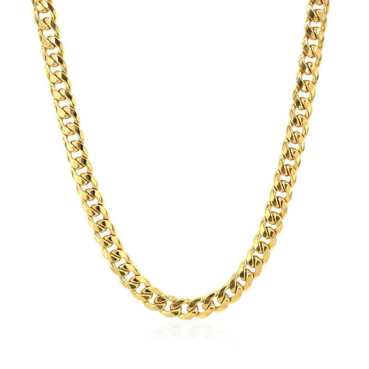 4.5mm 10k Yellow Gold Miami Cuban Semi Solid Chain | Richard Cannon Jewelry