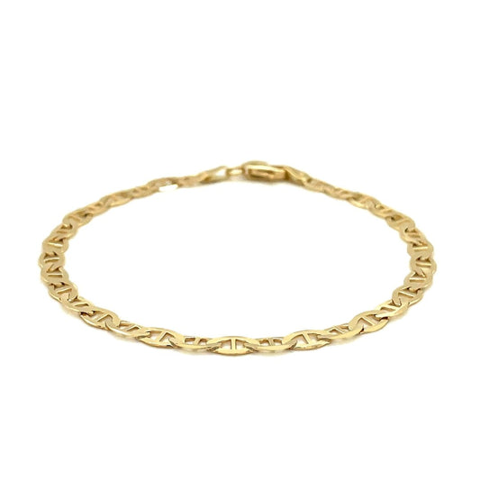 4.5mm 14k Yellow Gold Mariner Link Bracelet | Richard Cannon Jewelry