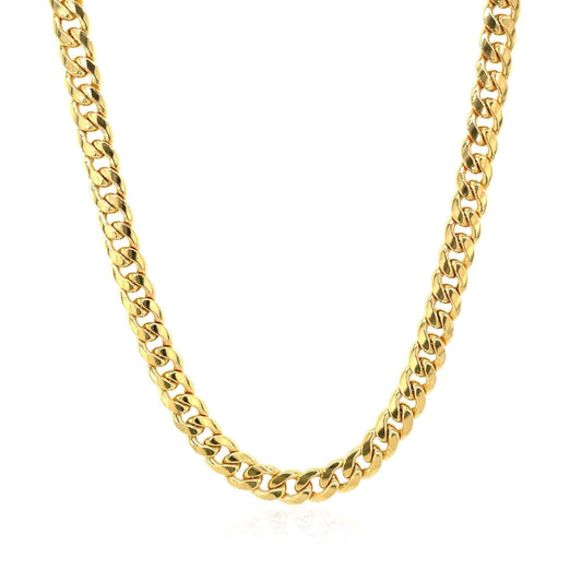 4.5mm 14k Yellow Gold Miami Cuban Semi Solid Chain | Richard Cannon Jewelry