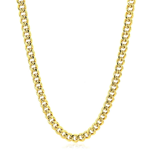 4.5mm 14k Yellow Gold Semi Solid Miami Cuban Chain | Richard Cannon Jewelry