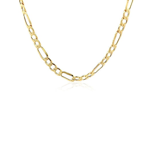 4.6mm 10k Yellow Gold Lite Figaro Chain | Richard Cannon Jewelry