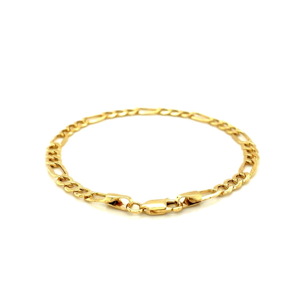 4.6mm 14k Yellow Gold Lite Figaro Bracelet | Richard Cannon Jewelry
