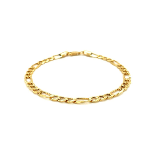 4.6mm 14k Yellow Gold Lite Figaro Bracelet | Richard Cannon Jewelry