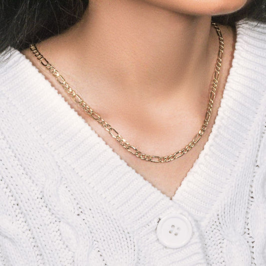 4.6mm 14k Yellow Gold Lite Figaro Chain | Richard Cannon Jewelry