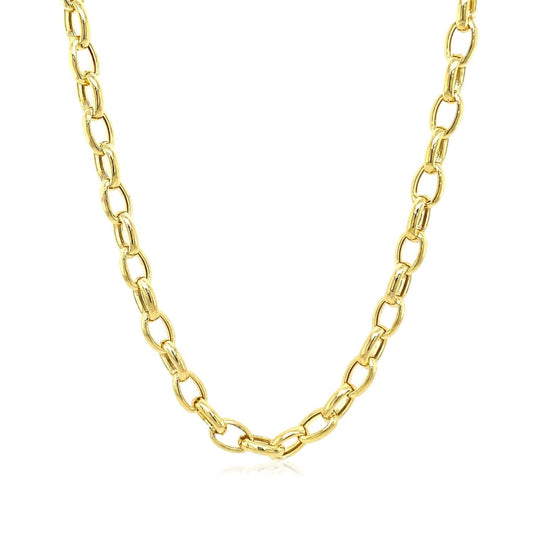 4.6mm 14k Yellow Gold Oval Rolo Chain | Richard Cannon Jewelry