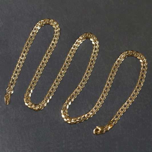 4.7 mm 14k Two Tone Gold Pave Curb Chain | Richard Cannon Jewelry
