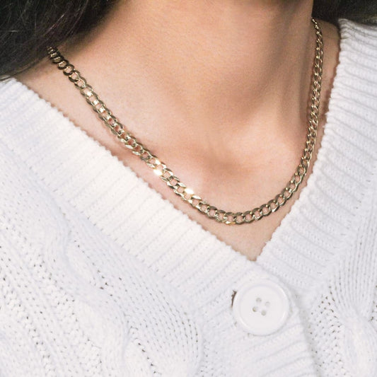 5.7mm 10k Yellow Gold Curb Chain | Richard Cannon Jewelry