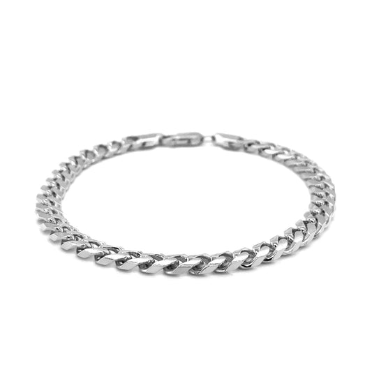 5.8mm 14k White Gold Solid Miami Cuban Bracelet | Richard Cannon Jewelry