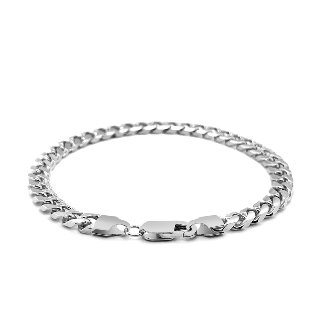 5.8mm 14k White Gold Solid Miami Cuban Bracelet | Richard Cannon Jewelry