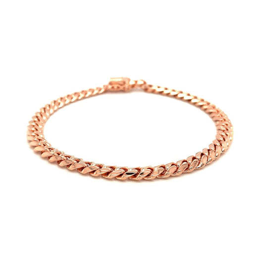 6.0mm 14k Rose Gold Classic Miami Cuban Solid Bracelet | Richard Cannon Jewelry