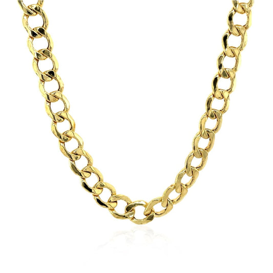 6.2mm 14k Yellow Gold Curb Chain | Richard Cannon Jewelry