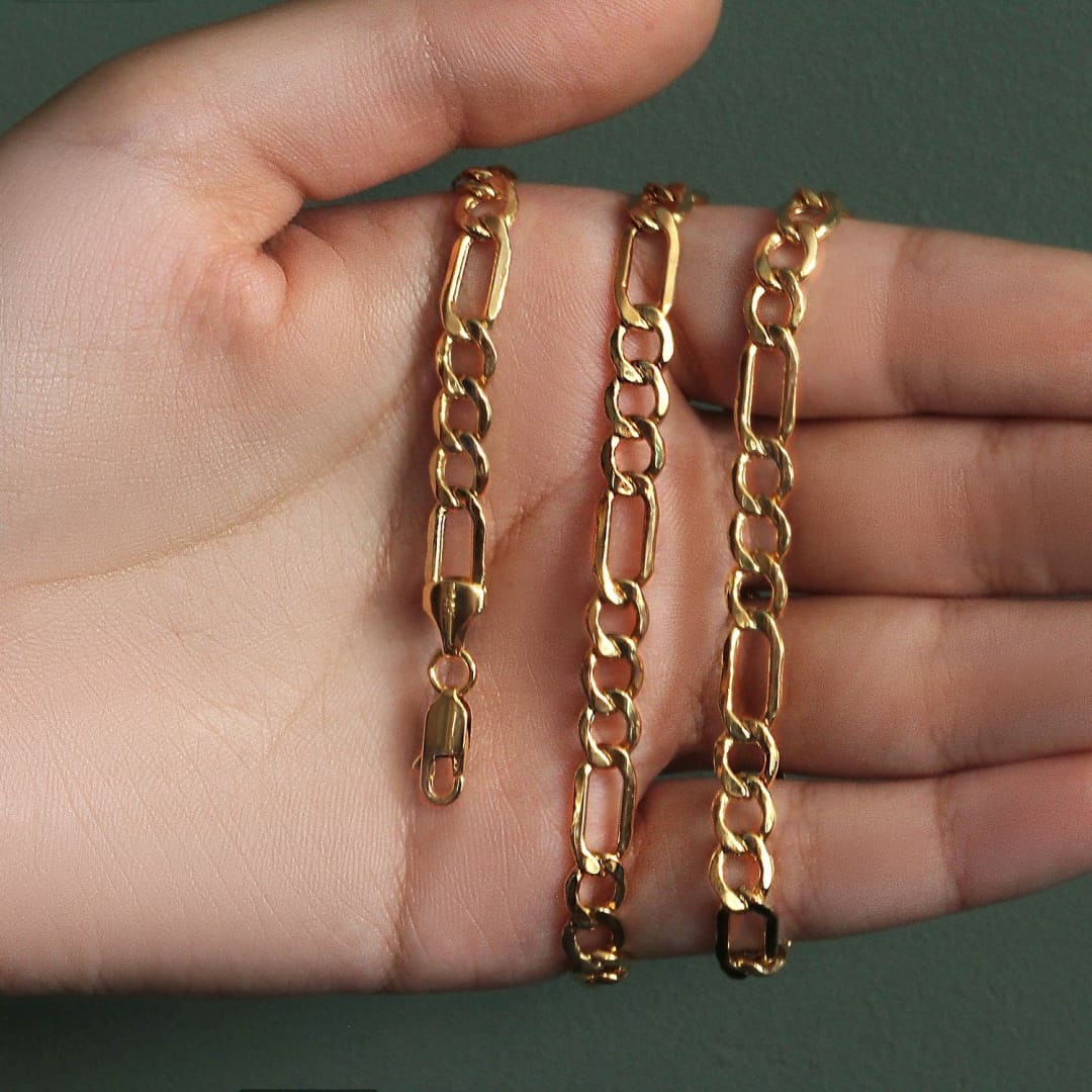 6.5mm 14k Yellow Gold Lite Figaro Chain | Richard Cannon Jewelry