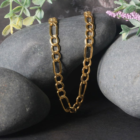 6.5mm 14k Yellow Gold Lite Figaro Chain | Richard Cannon Jewelry