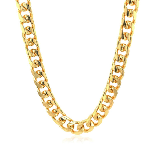 6.7mm 14k Yellow Gold Solid Miami Cuban Chain | Richard Cannon Jewelry