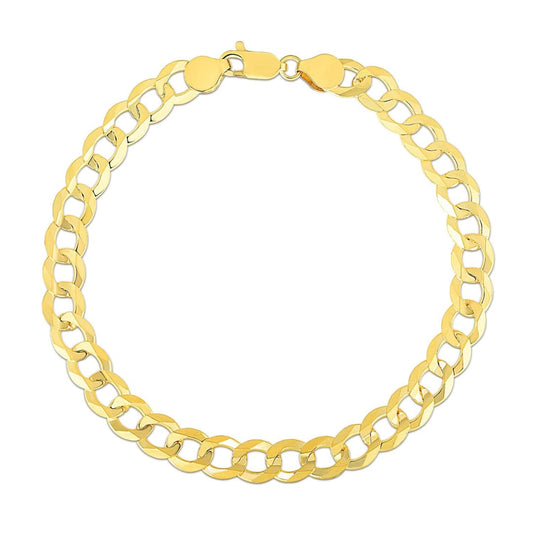 7.0mm 10k Yellow Gold Curb Bracelet | Richard Cannon Jewelry