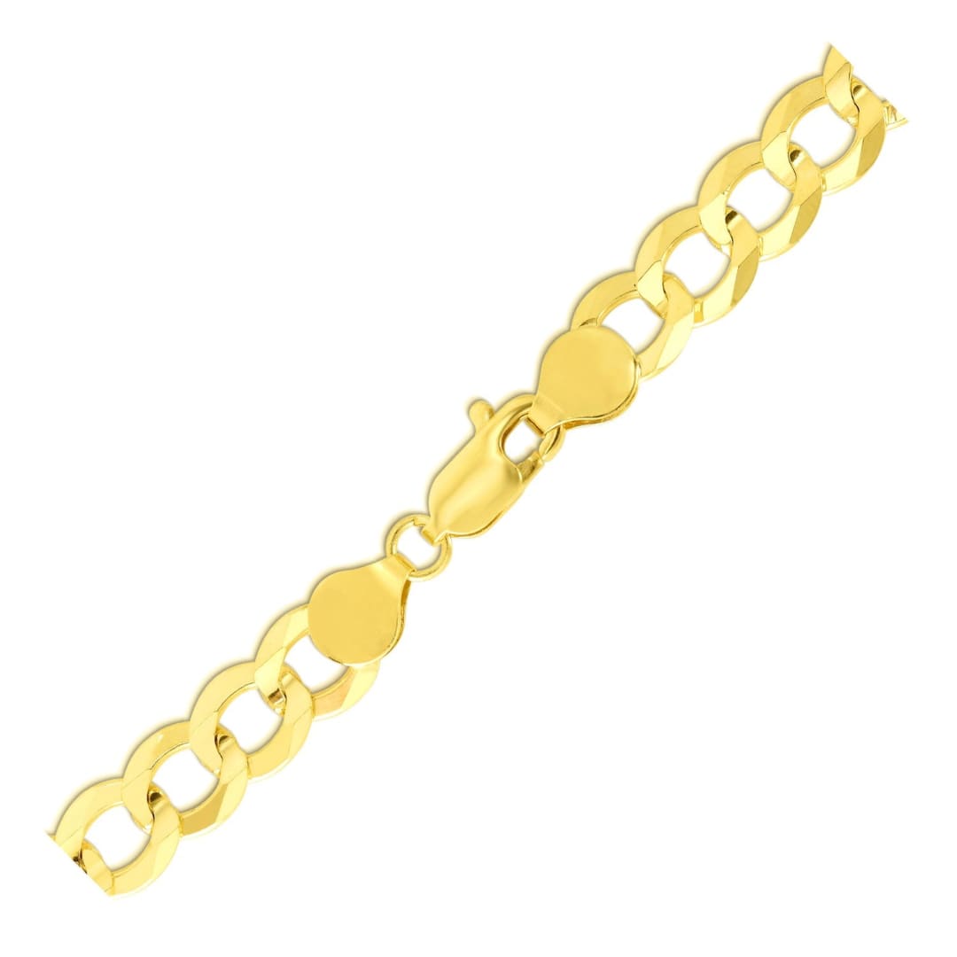 7.0mm 10k Yellow Gold Curb Bracelet | Richard Cannon Jewelry