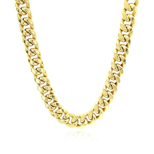 7.5mm 14k Yellow Gold Semi Solid Miami Cuban Chain | Richard Cannon Jewelry